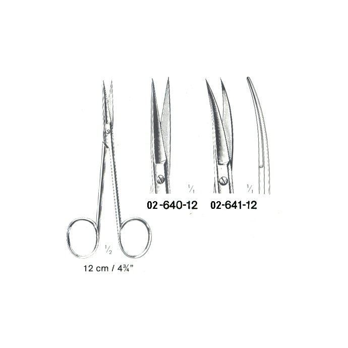  Iris Scissors, Straight/Curved - 12 cm 